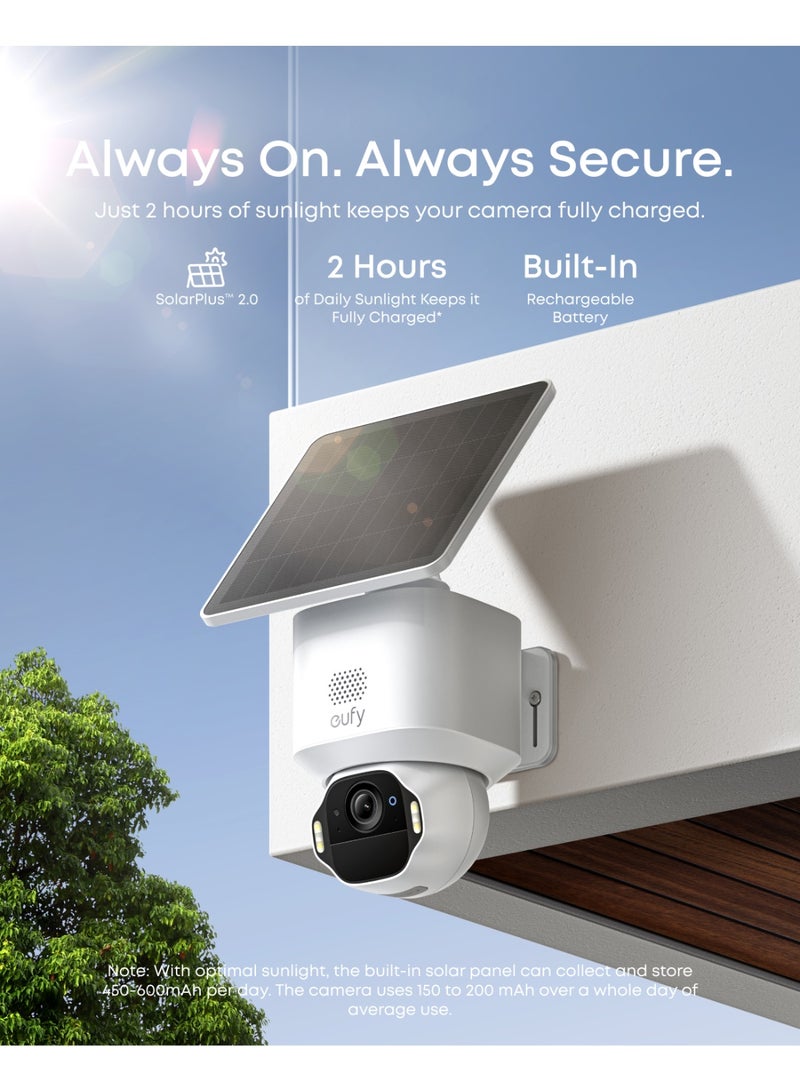 eufy Security SoloCam E42, 4K Security Camera Wireless Outdoor, HomeBase S380 Compatible, Solar Powered, AI Motion Tracking, Strobe Light, Pan & Tilt, Facial Recognition, Local Storage Up to 16 TB - Image 4